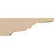 Ekena Millwork 4"W x 24"D x 8"H Thin Asheboro Rough Cedar Woodgrain TimberThane Corbel, Primed Tan CORUR04X24X08ASHRCPR - alternate 6